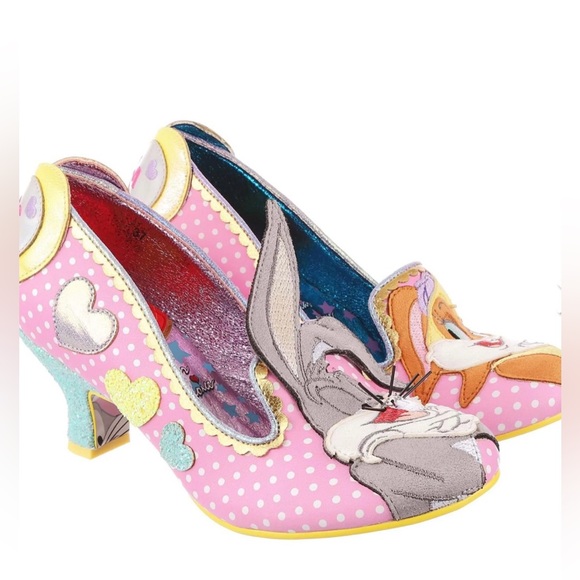NWT Irregular Choice Looney Tunes Bunny Love Pink heels shoes size 11 - Picture 5 of 14